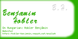 benjamin hobler business card